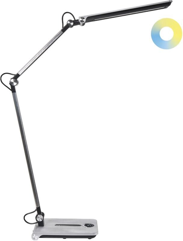 LED Schreibtischlampe AQUILA mit Dimmer Silber