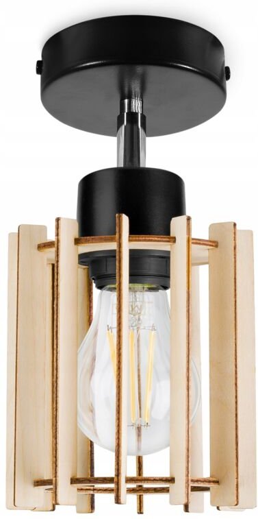 Moderne Led-Deckenleuchte Aus Holz