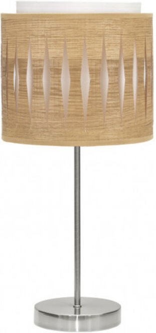 Tischleuchte alexandra Farbe nickel/helles Holz Modell fabrilamp