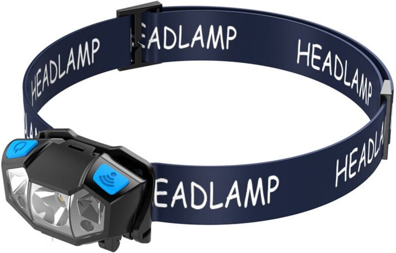 Leistungsstarke LED-Stirnlampe, Bewegungserkennung, USB-aufladbar, ultrahell, wasserdicht, verstellbare Taschenlampe