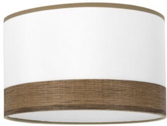 Cloe e27 weiß/dunkles Holz Stehlampenschirm 40dx40dx20h