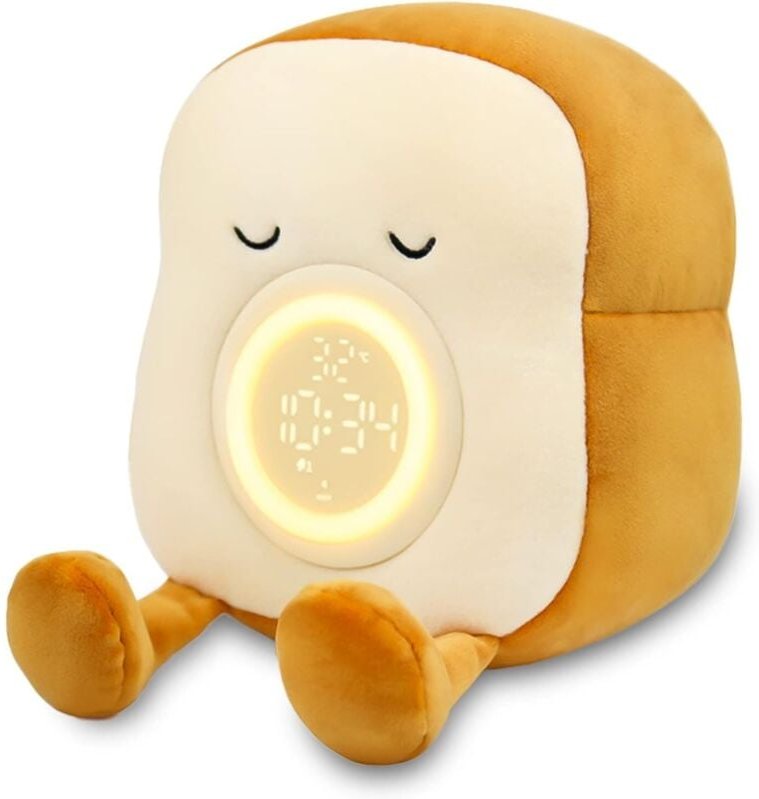 Bezaubernder Kinderwecker, süßer Toastwecker für Mädchen, pädagogischer Wecker mit Telefonhalterung, wiederaufladbares u...