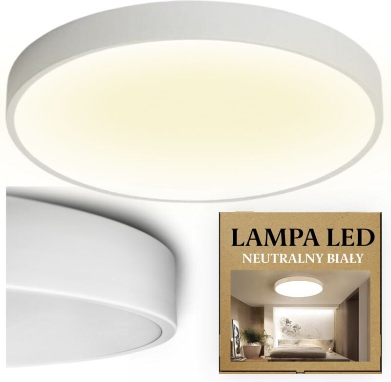 Thumbnail - Deckenaufbauleuchte, rund, LED, weiß, neutrale Farbe