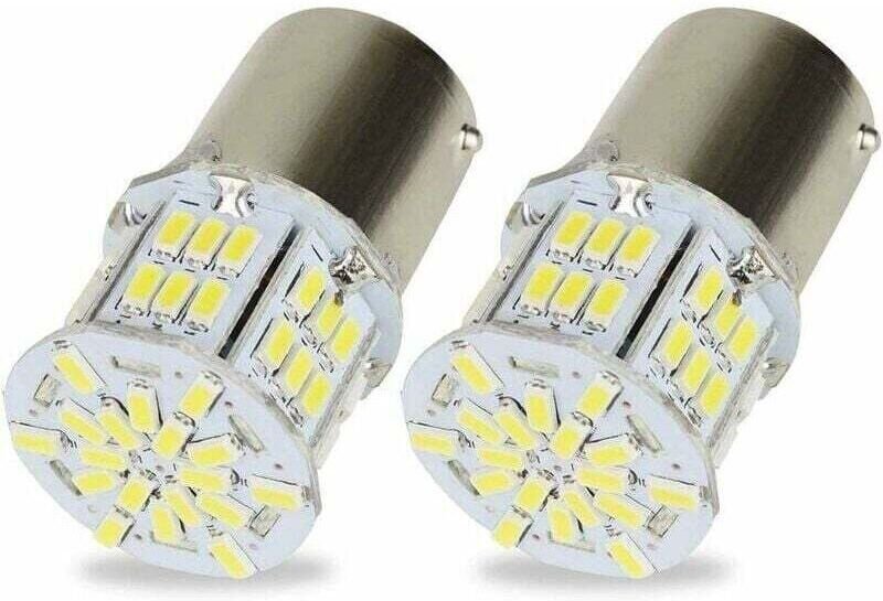 2er-Pack 1156 BA15S P21W LED-Lampen, 3014 54SMD Superhellweiß für Auto-Rückleuchten, Blinker und Rückfahrscheinwerfer, 1...