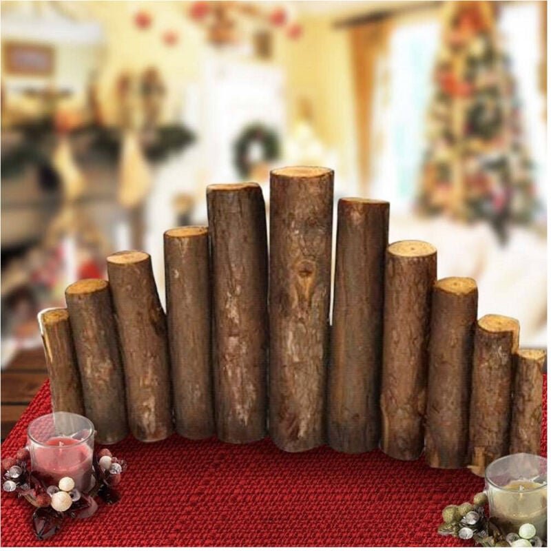Trade Shop Traesio - Trade Shop - holzzaun palisade produktabmessungen 26 x 45 x 5 cm weihnachtsdekoration -