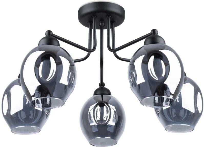 QUICKSAND Deckenleuchte 5 E27 Schwarz LUMILO 11.219.45