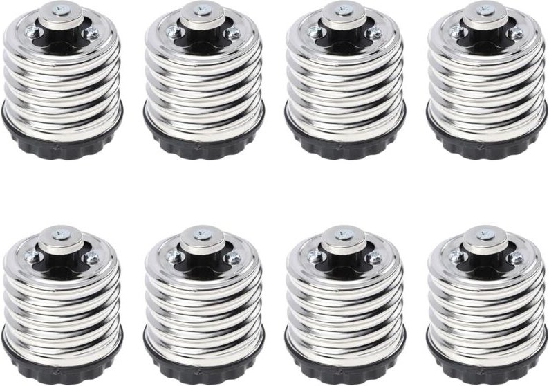 8 Stück E40 auf E27 Sockeladapter, sicherer und vielseitiger LED-kompatibler Lampenkonverter, bequem zu verwendendes Lam...