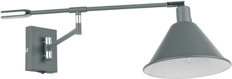 Thumbnail - Italux Trinity - Industrie- und Retro-Wandlampe Graphite 1 Light, E14