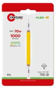 Century - linear led-lampen 8w r7s 4000k - trcob-0811840