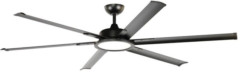 Schwarzer LED-Deckenventilator BigBen, 20 W, 2000 lm. CCT Dim