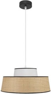 Fabrilamp - Verstellbare Pendelleuchte Jia 1 Licht Natur/Weiß