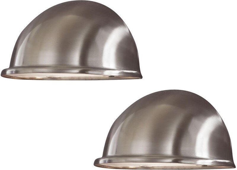 Konstsmide - 2er Set Außenwandleuchten Downlight torino in Edelstahl, Hausbeleuchtung