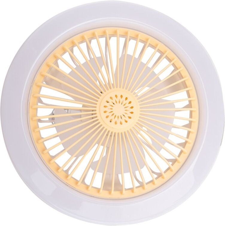 E27-Deckenventilator mit Beleuchtung, eingeschlossenes schwaches Licht, versteckte elektrische Kardan-Lampenfassung (cre...