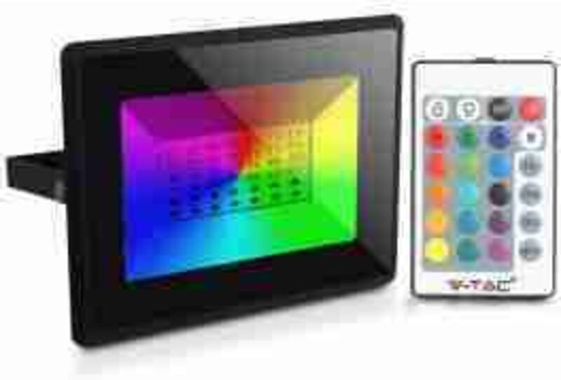 LED5995 VT-4932 GU10 Fassung Gipsweiß Einbauleuchte mit schwarzem Metall rund