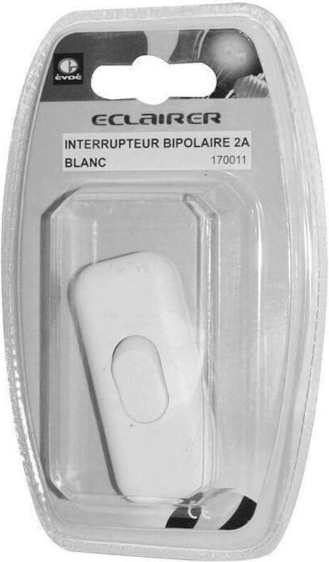 Zweipoliger Schalter 2A für Leuchte Schwarz