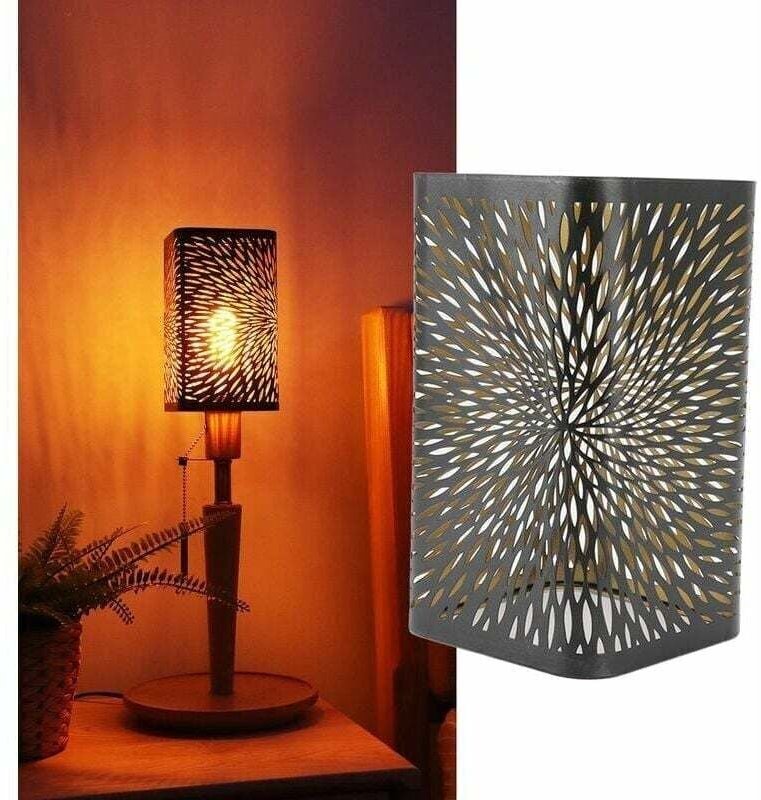 Moderner hohler Lampenschirm aus Schmiedeeisen, abnehmbare Tischlampenabdeckung für E27-E26-Lampenfassung