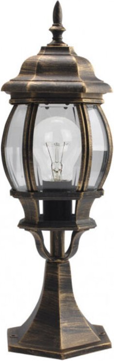 Fabrilamp - Caelum Aluminium Außenwandleuchte 1xe27 schwarz/gold 49x16x16x16 cm ip44