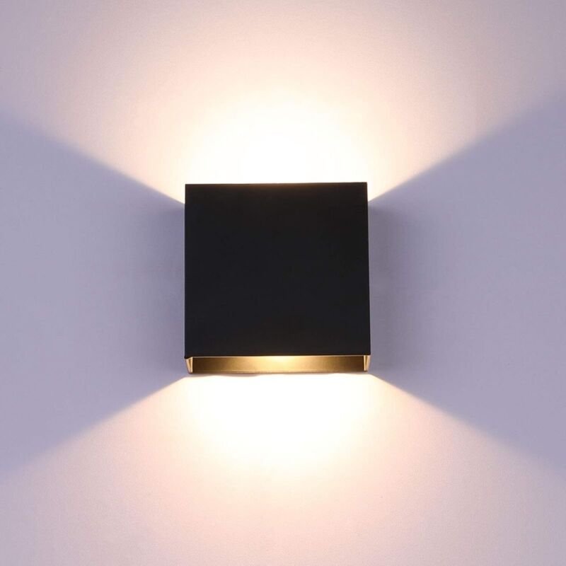 20W dimmbare Wandleuchte für den Innenbereich, moderne schwarze LED-Wandlampe, Mini-vertikale Metall-Wandbeleuchtung für...