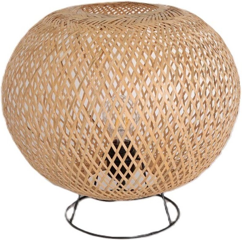 Boho Lampe mit natürlichem Lampenschirm, dekorativ, 1xE27