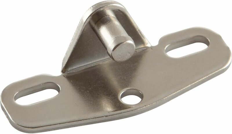 Lamp - Befestigungswinkel für Holzfront, Stahl vernickelt