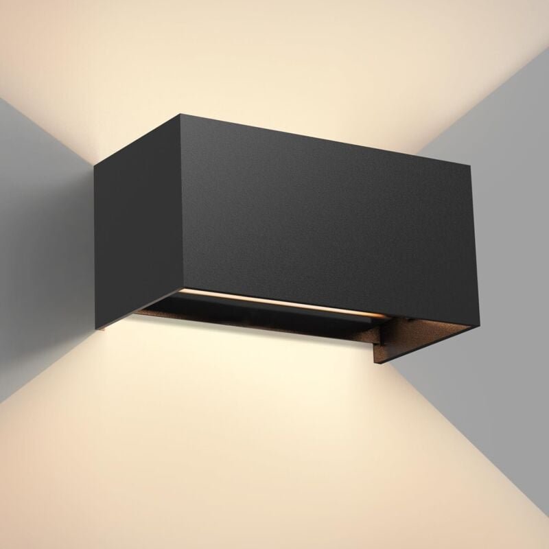 LED Wandleuchte 24W, 3000K Außenlampe Außenleuchte Warmweiß, IP65 Innen/Aussen Aluminium Wandlampe, Außenwandleuchte Mit...