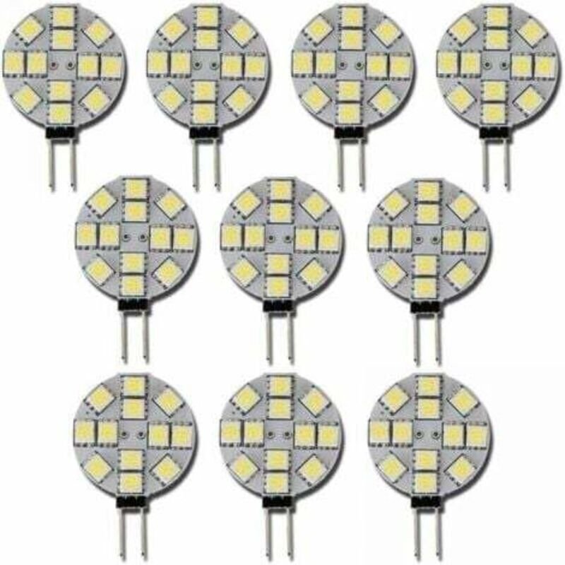 10x G4 LED Lampe DC 12V Nicht dimmbar Weiß 6000K Leuchtmittel Ersatz für 20W Halogenlampe für Küche Wohnmobil RV Anhänge...