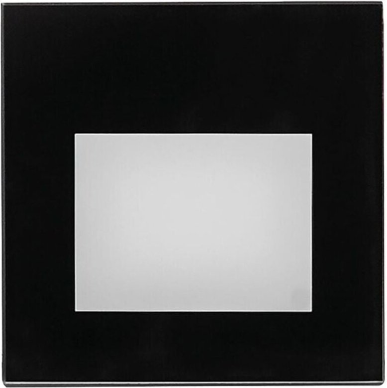 LED-Wandeinbauleuchte für Gerätedosen, eckig, schwarz - 75 x 50 mm