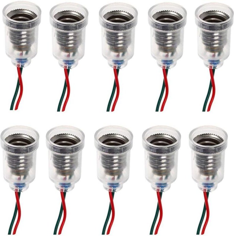 Ersandy - E10 LED-Lampen, Schraubsockel, kleine Kerzenbirnen, Halterung für kleine Glühbirnen, Lampenfassung mit Drahtso...