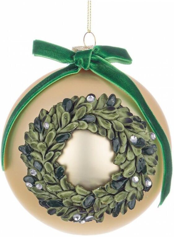 Bizzotto - 8x Sfera Vt Corona Oro D100 - Moderne goldene Kugel mit 100 cm Durchmesser