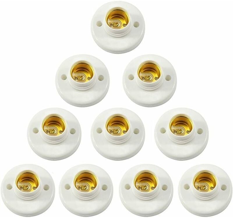 Thumbnail - Shining House - E27-Lampenfassung, Kunststoff-Schraubsockel, Wandmontage, LED-Lampensockel, Konverter-Adapter, E27-Lampe...