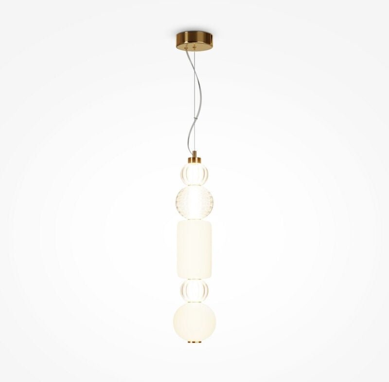 Maytoni Collar II Moderne Slim Pendelleuchte Gold Integrierte LED 3000K