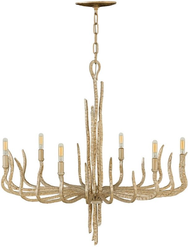 Spyre - 6 Light Chandelier Gold Finish, E14 - Elstead