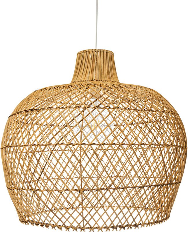 Privatefloor - Rattan-Deckenleuchte - Pendelleuchte im Boho-Bali-Design - Mai Natural wood