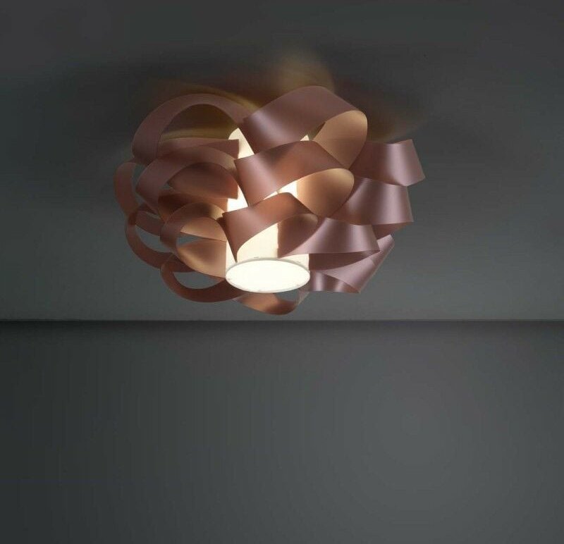 Linea Zero - Einflammige cloud Pink Deckenleuchte Durchmesser 60x H28 cm