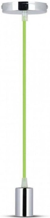 Trade Shop Traesio - Trade Shop - Grüne Stahl-Anhänger Chrom Deckenlampe Halter modernes Design Lampe -