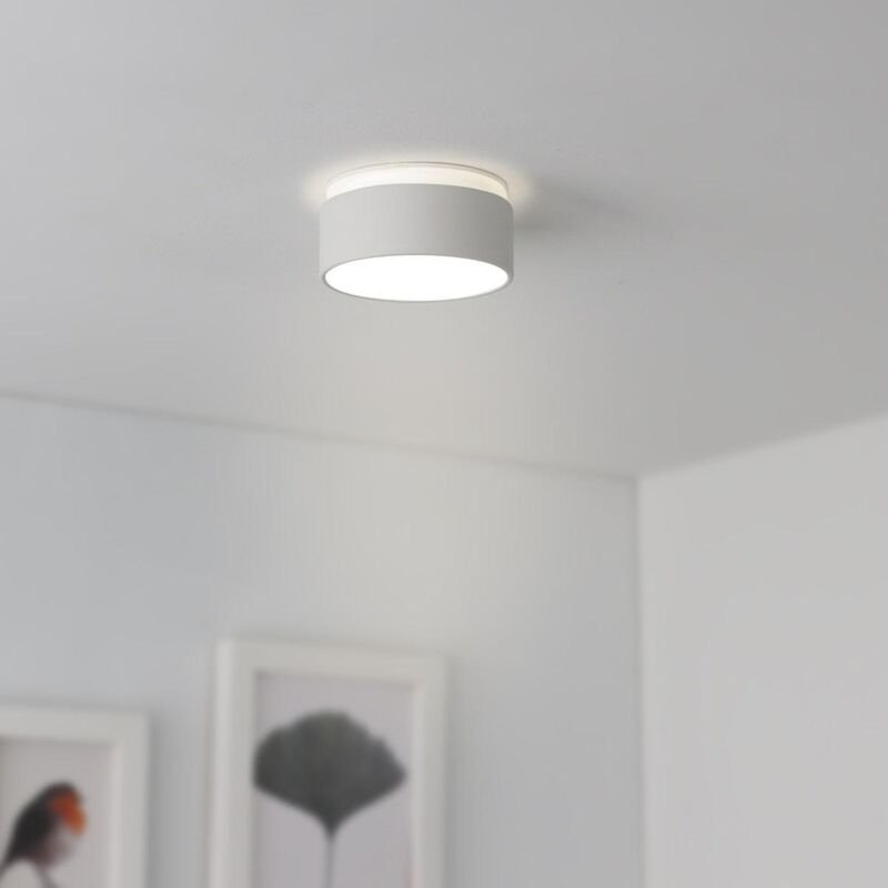 Einbaustrahler Rahmen rund indirektes Licht - Farbe: Weiß - LED Leuchtmittel: GU10 5W neutralweiß dimmbar