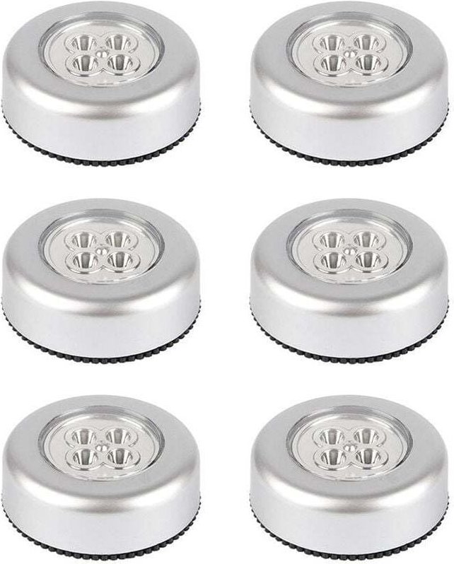 6er-Pack batteriebetriebene, kabellose Touch-Lampen-Stick-Tap-Touch-Lampe, aufsteckbare Druckleuchte für Schränke, Schrä...