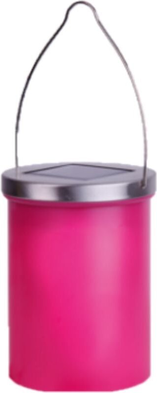 Stilvolle LED-Solar-Laterne in pink 9,2 x 12 cm, für den Außenbereich