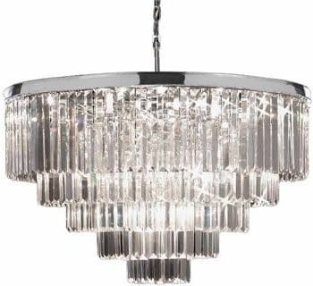 Hereford Fall XL Chrom – Kristall-Kronleuchter 80 cm