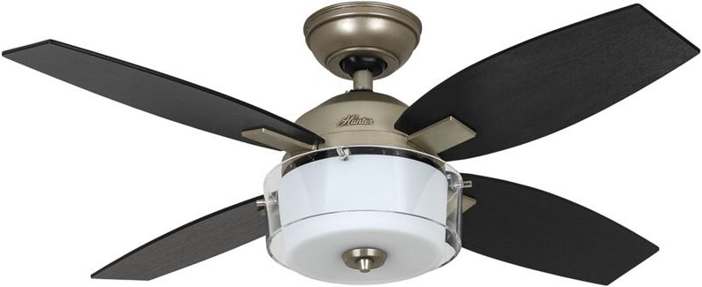 Deckenventilator Central Park Zinn mit Licht