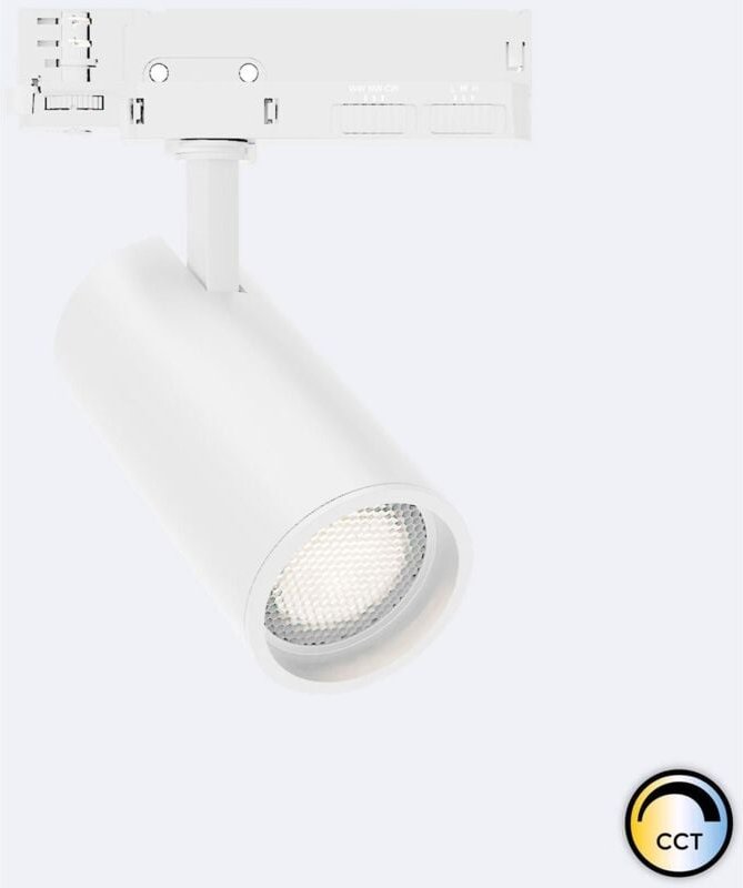 Efectoled - 3-Phasenstromschiene LED-Strahler 30W Fasano Blendfrei cct Dimmbar dali Weiss (2700K - 3200K - 4000K) Wählba...