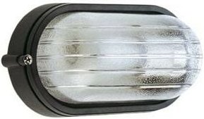 Iperbriko - Kleine E27-Deckenleuchte in schwarzer ovaler Industrielinie