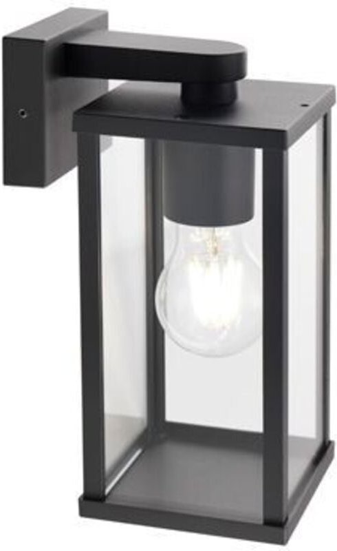 Untere Wandleuchte E27 goldene Linie schwarz