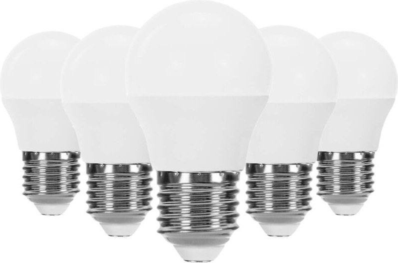 7hsevenon - 5er-Pack E27 6W Äquivalent led Kugellampen, 40W, 470lm, 15000H, First Leader