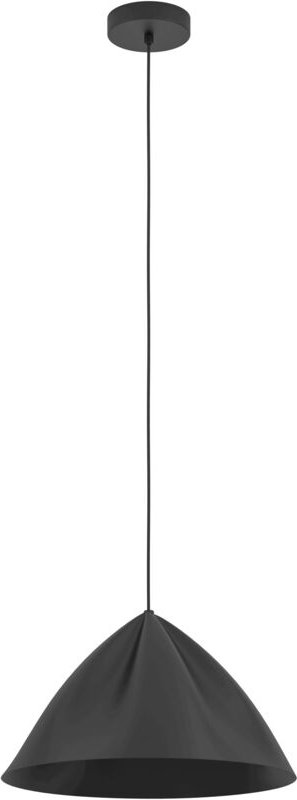 Hängelampe Podere, 1-flammige Pendelleuchte über Esstisch, Esszimmerlampe im Japandi-Design aus Metall in Schwarz, Hänge...