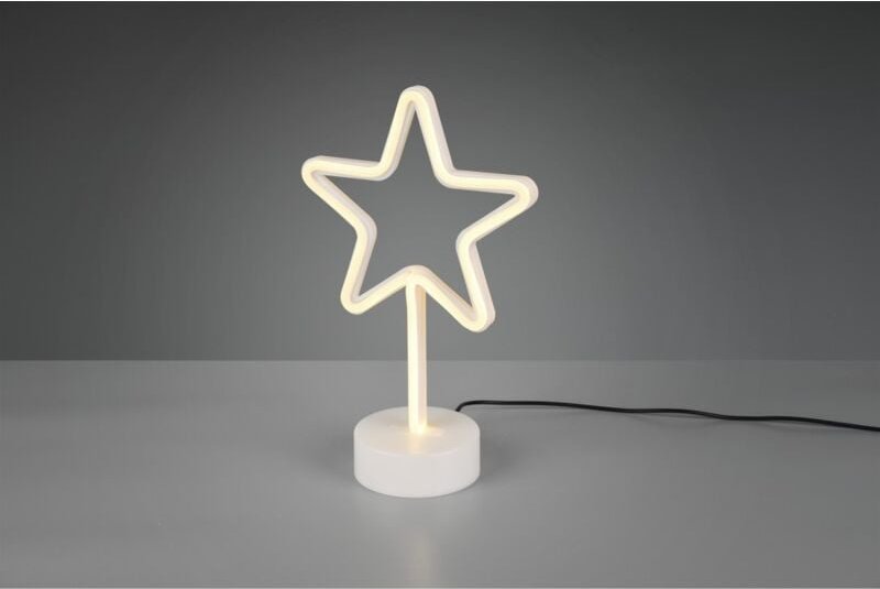 Iperbriko - Tischlampe Stella Tischlampe Star Led Gelb H30 cm Weiß Trio Beleuchtung