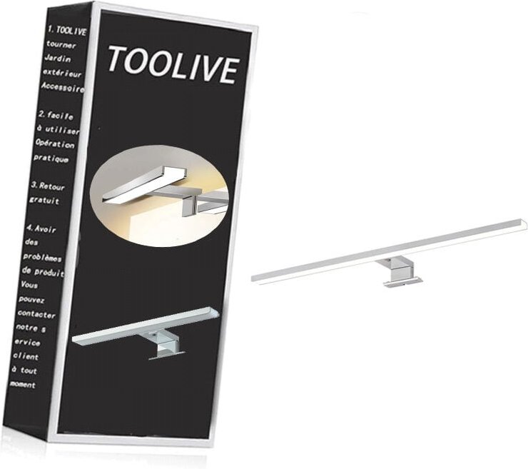 Dontodent - Led Spiegelleuchte 10W 800LM,60cm Badezimmer Wandleuchte Kaltes Weiß 4000K,2 In 1 230V Schrank Beleuchtungen...