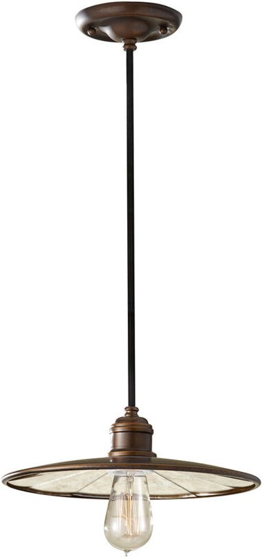 Elstead - Urban Renewal - 1 Light Dome Deckenanhänger Bronze, E27