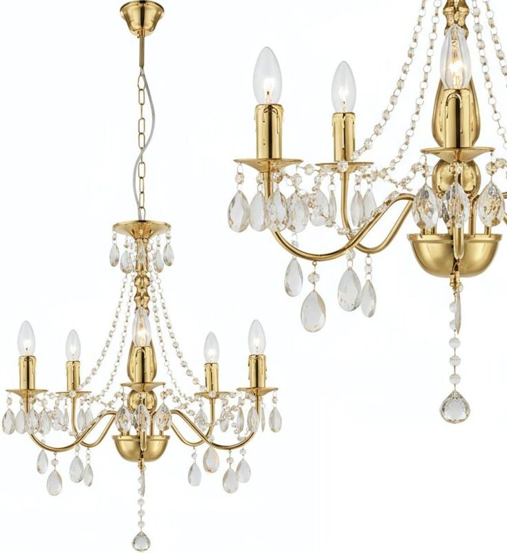 Hängeleuchte Toolight Ebt015-5cp Gold