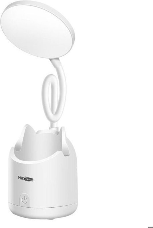 Schreibtischlampe - MAX EXCELL - Kabellos - LED - Weiß - Telefonhalter und Stiftehalter